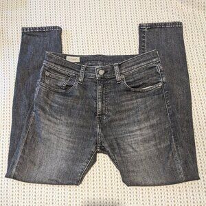 Levi's Premium 512 men's 31x30 black grey slim taper stretch skinny denim jeans